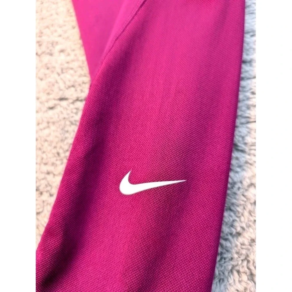 Nike~Dri-Fit Women's Mid-Rise 7/8 Mesh-Paneled Training Leggings-Purple~XL~NWT